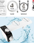 Bidet Toilet Seat Attachment Non-Electric Self-Cleaning