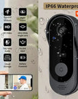 Wireless Smart Video Doorbell with Camera – WiFi HD, Night Vision, Two-Way Audio, Waterproof (Tuya Compatible)