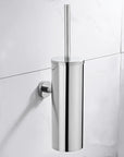 304 stainless steel toilet brush with base