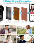 Wireless Smart Video Doorbell with Camera – WiFi HD, Night Vision, Two-Way Audio, Waterproof (Tuya Compatible)
