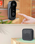 Wireless Smart Video Doorbell with Camera – WiFi HD, Night Vision, Two-Way Audio, Waterproof (Tuya Compatible)