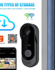 Wireless Smart Video Doorbell with Camera – WiFi HD, Night Vision, Two-Way Audio, Waterproof (Tuya Compatible)