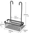 No Drilling Removable Shelf Aluminum Bath Basket Perforation
